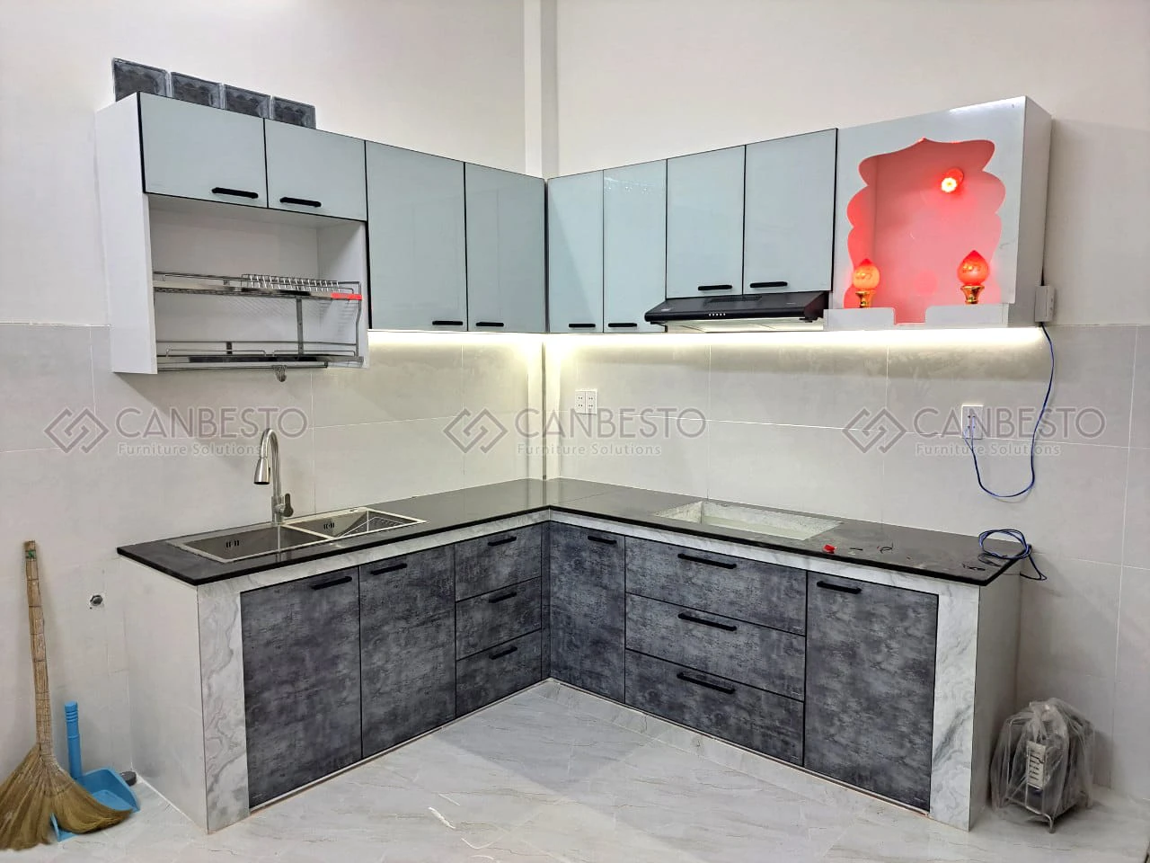 Canbesto: Tủ bếp nhôm kính, thiết kế nội thất tại Biên Hòa - Đồng Nai.